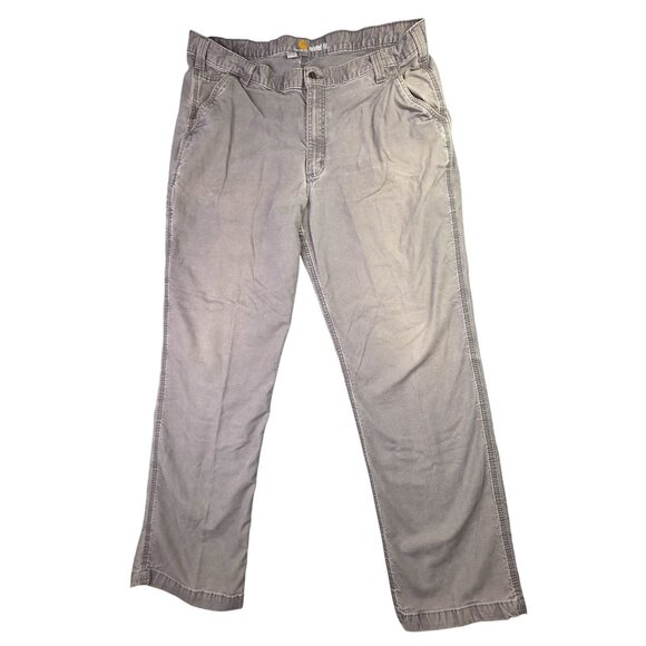 Carhartt Pants Mens 40x32 Actual 29 Gray Relaxed Stretch Work Carpenter Utility - Picture 1 of 9